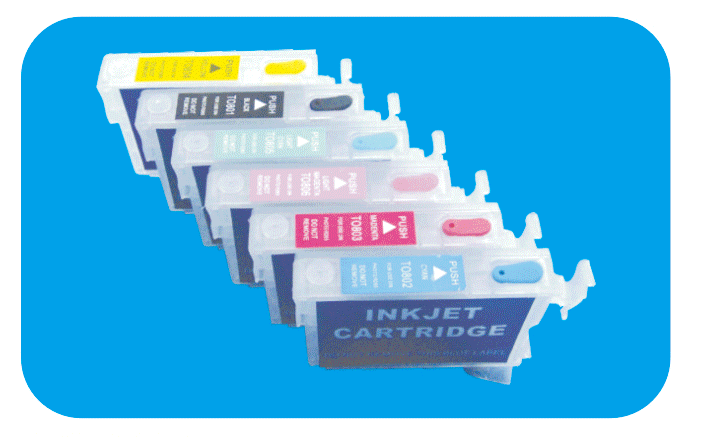 Epson T0801-T0806 Refillable ink cartridge 